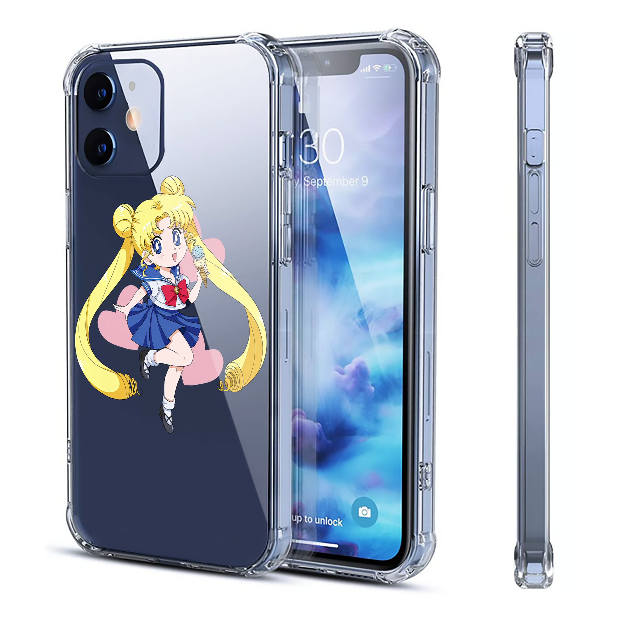 （画像用） 美少女戦士セーラームーン 愛野 美奈子 あいの みなこ Sailor Moon Aino Minako 【iPhone 12シリーズ対応】透明スマホケース（クリアソフトケース）